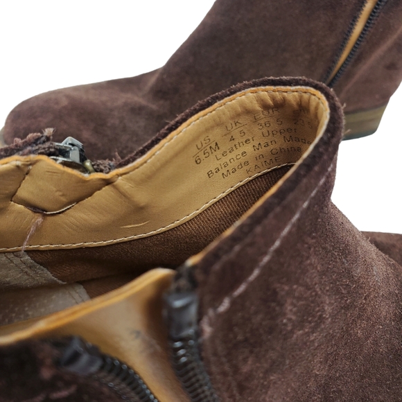 Franco Sarto 'Kaime' Genuine Leather Suede Ankle Boots Size 6.5 M - Picture 8 of 11